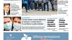 Prima Pagina, Giornale di Sicilia: “Ce lo siamo meritati! La Sicilia al massimo dei divieti, proibito fare visita ai parenti”