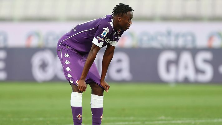 FLORENCE, ITALY - SEPTEMBER 19: Christian Kouame of ACF Firoentina reacts during the Serie A match between ACF Fiorentina and Torino FC at Stadio Artemio Franchi on September 19, 2020 in Florence, Italy.  (Photo by Gabriele Maltinti/Getty Images) 