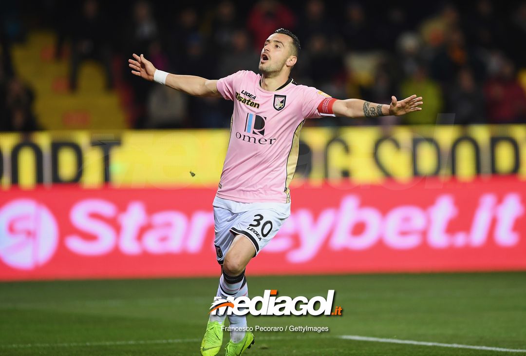  during the Serie B match between Benevento and Carpi FC at Stadio Ciro Vigorito on April 14, 2019 in Benevento, Italy. 
