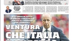 EDICOLA / CdS: Ventura, che Italia è questa? Vicini i play off per andare al Mondiale