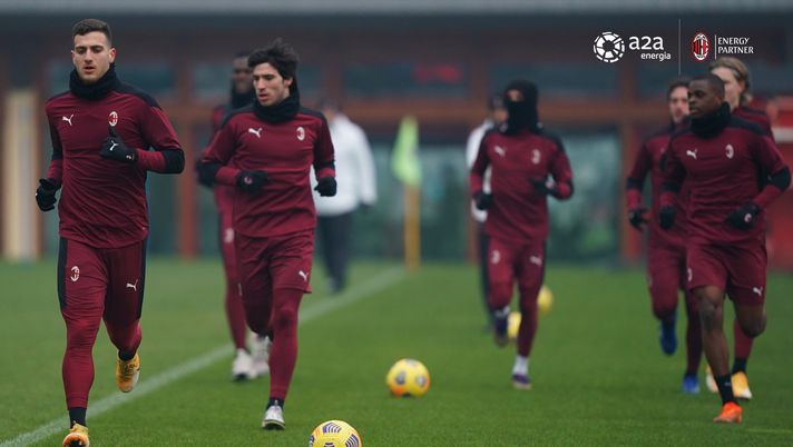 I giocatori dell'AC Milan in allenamento (acmilan.com) 