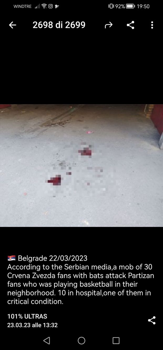 Derby di Belgrado, scontri tra gli ultras prima della partita di basket- immagine 2