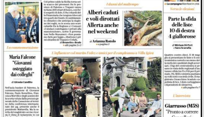 Prima Pagina, La Repubblica-Palermo: “Sorrentino, rosa verso la B. Ricatto piromani” prima pagina