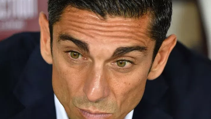 TURIN, ITALY - JULY 22:  Torino FC head coach Moreno Longo looks on during the Serie A match between Torino FC and  Hellas Verona at Stadio Olimpico di Torino on July 22, 2020 in Turin, Italy.  (Photo by Valerio Pennicino/Getty Images)