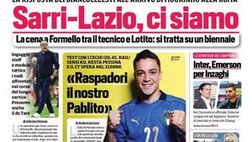 Prima Pagina, Corriere dello Sport: “Sarri-Lazio, ci siamo. Emerson per Inzaghi”