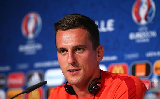MARSEILLE, FRANCE - JUNE 29: In this handout image provided by UEFA, Arkadiusz Milik faces the media during the Poland press conference at Stade Velodrome on June 29, 2016 in Marseille, France. (Photo by Handout/UEFA via Getty Images) MARSEILLE, FRANCE - JUNE 29: In this handout image provided by UEFA, Arkadiusz Milik faces the media during the Poland press conference at Stade Velodrome on June 29, 2016 in Marseille, France. (Photo by Handout/UEFA via Getty Images)