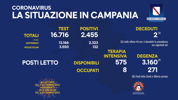 Coronavirus, il bollettino della Regione Campania di oggi 6 settembre- immagine 2