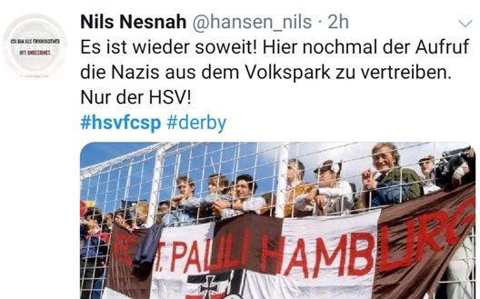 Contro i rivali sul campo, contro i nazisti fuori dal campo Contro i rivali sul campo, contro i nazisti fuori dal campo