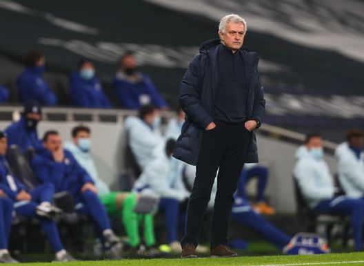 LONDON, ENGLAND - FEBRUARY 04: Jose Mourinho, Manager of Tottenham Hotspur looks on prior to the Premier League match between Tottenham Hotspur and Chelsea at Tottenham Hotspur Stadium on February 04, 2021 in London, England. Sporting stadiums around the UK remain under strict restrictions due to the Coronavirus Pandemic as Government social distancing laws prohibit fans inside venues resulting in games being played behind closed doors. (Photo by Clive Rose/Getty Images) LONDON, ENGLAND - FEBRUARY 04: Jose Mourinho, Manager of Tottenham Hotspur looks on prior to the Premier League match between Tottenham Hotspur and Chelsea at Tottenham Hotspur Stadium on February 04, 2021 in London, England. Sporting stadiums around the UK remain under strict restrictions due to the Coronavirus Pandemic as Government social distancing laws prohibit fans inside venues resulting in games being played behind closed doors. (Photo by Clive Rose/Getty Images)