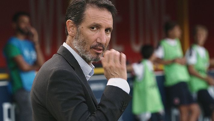 BOLOGNA, ITALY - AUGUST 12:  Riccardo Bigon technical director of Bologna looks over during the Tim Cup match between Bologna FC andTrapani Calcio at Stadio Renato Dall'Ara on August 12, 2016 in Bologna, Italy.  (Photo by Mario Carlini / Iguana Press/Getty Images) 
