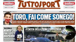 Prima Pagina, Tuttosport: “CR7 sgomma. Toro, fai come Sonego! Oaktree, Conte ter e giovani”