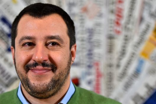  Matteo Salvini, segratario della Lega Nord e tifoso del Milan (credits: GETTY images) 