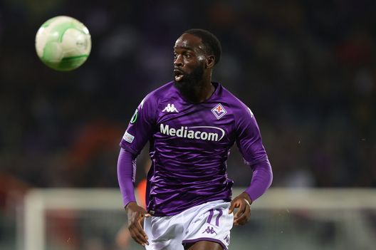 FLORENCE, ITALY - OCTOBER 27: Jonathan Ikoné Nanitamo of ACF Fiorentina in action during the UEFA Europa Conference League group A match between ACF Fiorentina and Istanbul Basaksehir at Stadio Artemio Franchi on October 27, 2022 in Florence, Italy. (Photo by Gabriele Maltinti/Getty Images) Iko Iko a né- immagine 2