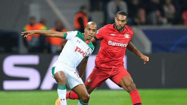 LEVERKUSEN, GERMANY - SEPTEMBER 18: Joao Mario of Moscow is tackled by Jonathan Tah of Bayer 04 Leverkusen during the UEFA Champions League group D match between Bayer Leverkusen and Lokomotiv Moskva at BayArena on September 18, 2019 in Leverkusen, Germany. (Photo by Lukas Schulze/Bongarts/Getty Images) LEVERKUSEN, GERMANY - SEPTEMBER 18: Joao Mario of Moscow is tackled by Jonathan Tah of Bayer 04 Leverkusen during the UEFA Champions League group D match between Bayer Leverkusen and Lokomotiv Moskva at BayArena on September 18, 2019 in Leverkusen, Germany. (Photo by Lukas Schulze/Bongarts/Getty Images)