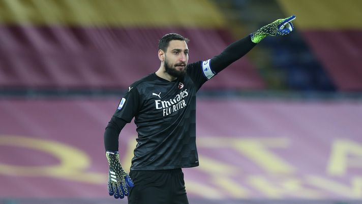 Gianluigi 'Gigio' Donnarumma (portiere AC Milan), qui durante Roma-Milan 1-2 (Serie A 2020-2021) | News (Getty Images) 