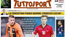 PRIMA PAGINA TUTTOSPORT OGGI: “Acerbi alle strette, l’Inter è furiosa”