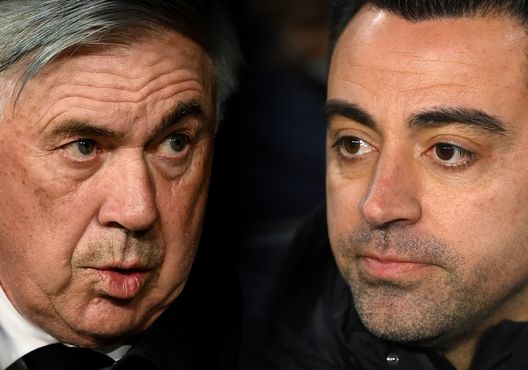 Ancelotti Xavi (getty images) Ancelotti Xavi