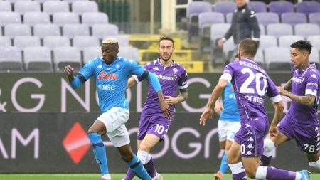 FLORENCE, ITALY - MAY 16: Vìctor Osimhen of Napoli during the Serie A match between ACF Fiorentina and SSC Napoli at Stadio Artemio Franchi on May 16, 2021 in Florence, Italy. (Photo by SSC NAPOLI/SSC NAPOLI via Getty Images) FLORENCE, ITALY - MAY 16: Vìctor Osimhen of Napoli during the Serie A match between ACF Fiorentina and SSC Napoli at Stadio Artemio Franchi on May 16, 2021 in Florence, Italy. (Photo by SSC NAPOLI/SSC NAPOLI via Getty Images)