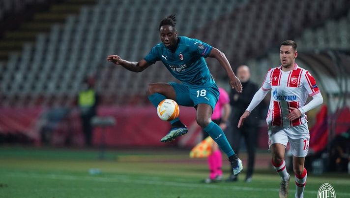 Soualiho Meïte (centrocampista AC Milan), qui durante Stella Rossa-Milan (Europa League 2020-2021) | News (acmilan.com) 