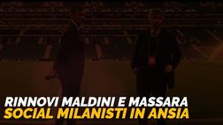 Tifosi in ansia per i rinnovi di Maldini e Massara: le reazioni social | VIDEO