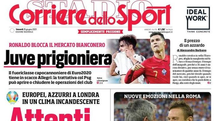 Prima Pagina, Corriere dello Sport: “Attenti, l’arbitro è inglese!” 