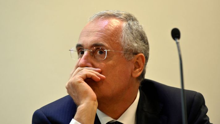 ROME, ITALY - OCTOBER 10:  SS Lazio President Claudio Lotito SS Lazio press conference at the Olimpico Stadium on October 10, 2019 in Rome, Italy.  (Photo by Marco Rosi/Getty Images) 