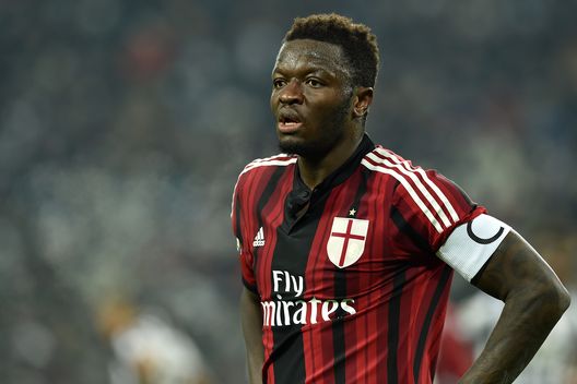 TURIN, ITALY - FEBRUARY 07: Sulley Ali Muntari of AC Milan looks on during the Serie A match between Juventus FC and AC Milan at Juventus Arena on February 7, 2015 in Turin, Italy. (Photo by Valerio Pennicino/Getty Images)