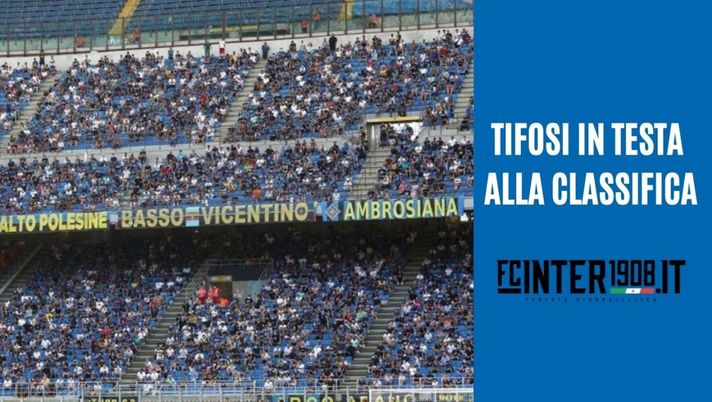 Inter, i tifosi si confermano al top: nerazzurri in testa alla classifica di presenza media Inter, i tifosi si confermano al top: nerazzurri in testa alla classifica di presenza media - immagine 1