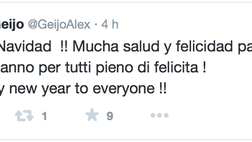 Gli auguri dei bianconeri su Twitter
