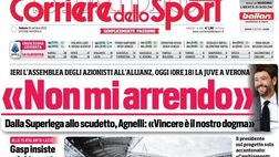 Prima Pagina, Corriere dello Sport: “Non mi arrendo Mou-Pioli, la sfida dei due modi”