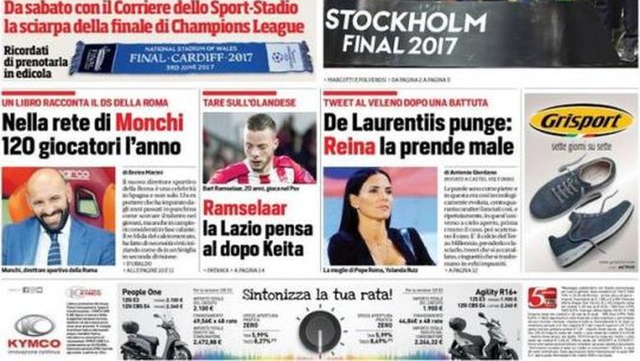 Prima Pagina, Corriere dello Sport: “Milan da paura! Assalto a Morata, torna Gattuso. De Laurentiis-Reina, tweet al veleno” Prima Pagina, Corriere dello Sport: “Milan da paura! Assalto a Morata, torna Gattuso. De Laurentiis-Reina, tweet al veleno”