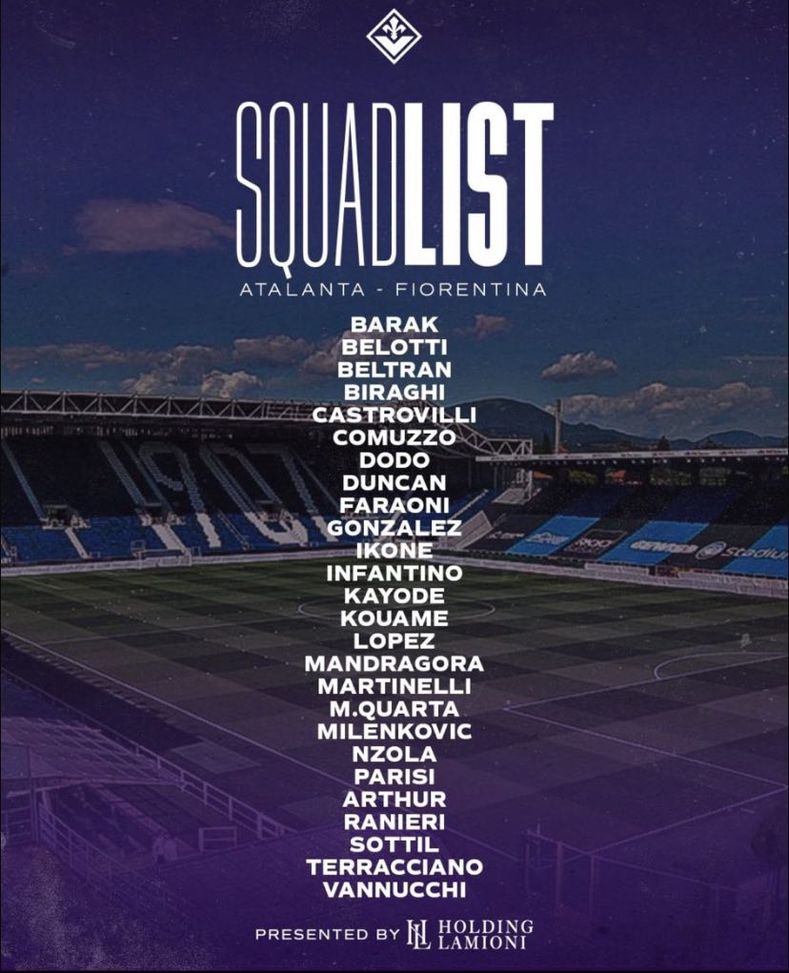 Convocati Fiorentina, una bella notizia per Italiano. Conferma per Castro- immagine 2