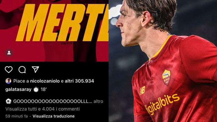 Zaniolo verso il Galatasaray: su Instagram spunta il “like” al club turco Zaniolo verso il Galatasaray: su Instagram spunta il “like” al club turco - immagine 1