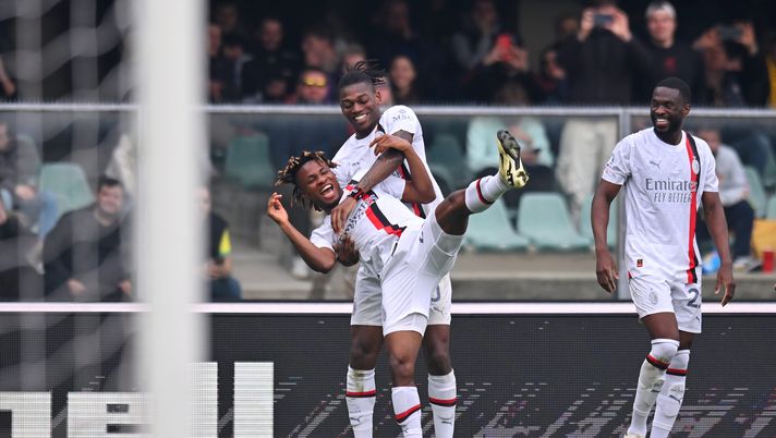 esultanza gol Samuel Chukwueze AC Milan Verona-Milan 1-3 Serie A 2023-2024