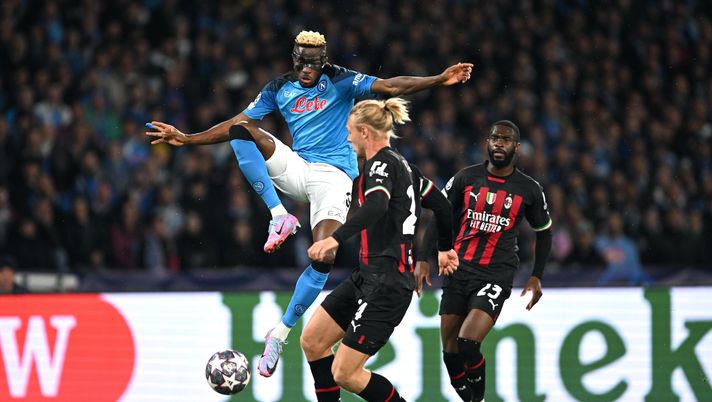 Kjaer Tomori Osimhen AC Milan Napoli-Milan Champions League 2022-2023