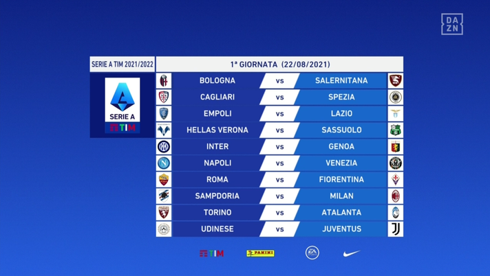 Ecco il calendario della Serie A 2021-22: tutte le giornate di campionato - immagine 1