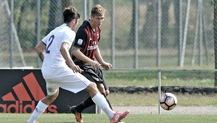 Luca Vido, attaccante della Primavera del Milan (credits: Official Luca Vido Twitter account) 