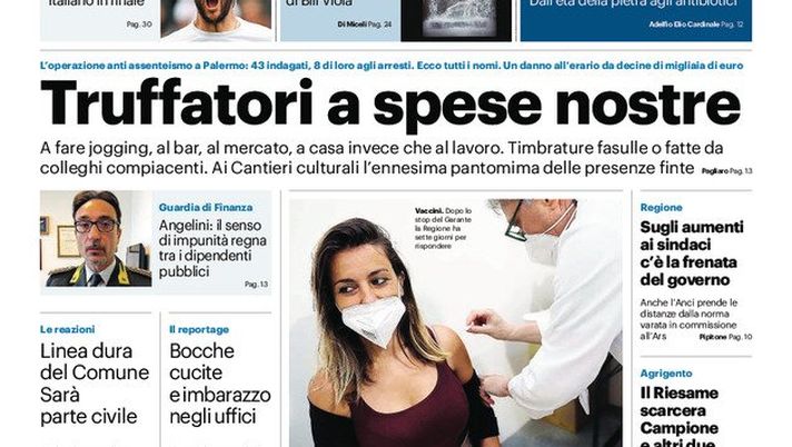 Prima Pagina, Giornale di Sicilia: “Truffatori a spese nostre” 
