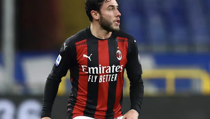 Davide Calabria (difensore AC Milan), qui durante Sampdoria-Milan 1-2 (Serie A 2020-2021) | AC Milan News (Getty Images)