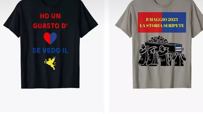Il derby delle t-shirt, genoani anti-Samp: tra guasto d’amore e funerale… - immagine 1