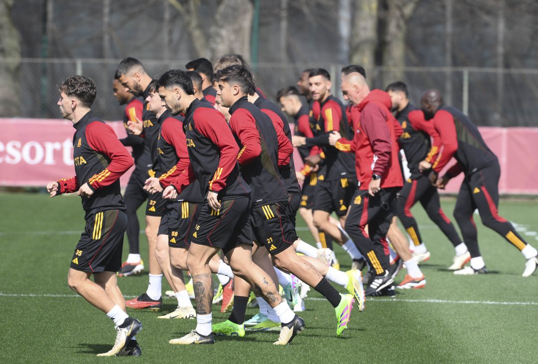 Roma, l’allenamento in vista del Brighton: out Kristensen – FOTO GALLERY - immagine 5
