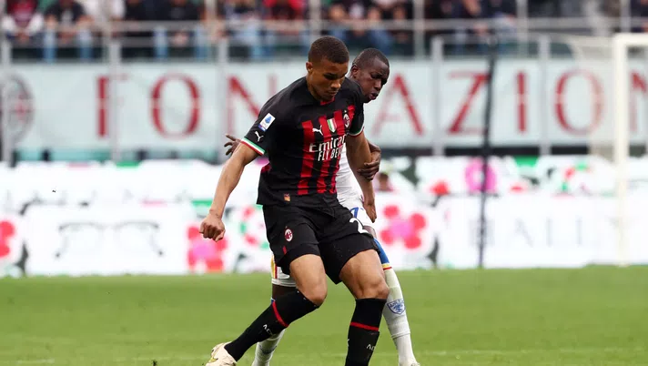 Malick Thiaw, difensore del Milan contro il Lecce