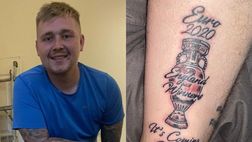 Il tifoso inglese che si è tatuato la Coppa dell’Europeo: “Lo rifarò per il Mondiale”