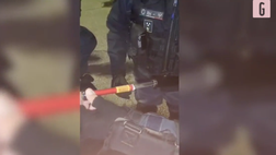 Serie C, dalla bandiera spunta un coltello: le immagini | VIDEO