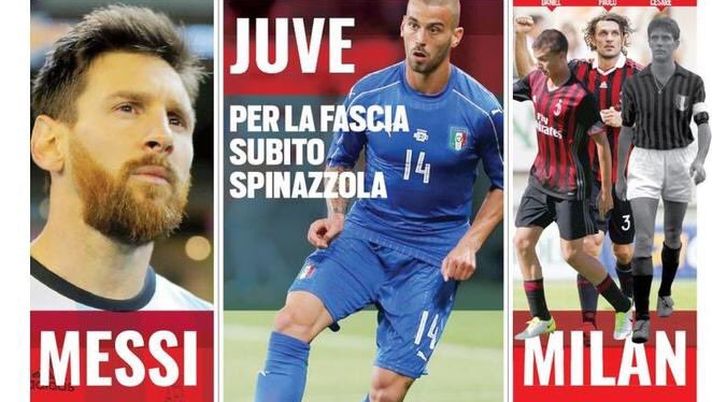 Prima Pagina, Tuttosport: “Juventus, per la fascia subito Spinazzola. Toro, assalto finale a Sirigu” Prima Pagina, Tuttosport: “Juventus, per la fascia subito Spinazzola. Toro, assalto finale a Sirigu”
