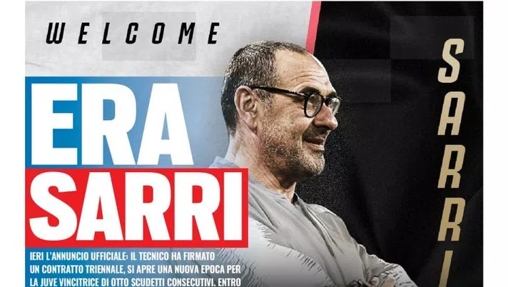 Prima Pagina, Tuttosport: &#8220;Era Sarri. Furie azzurre. Milena, una vita nel pallone&#8221;