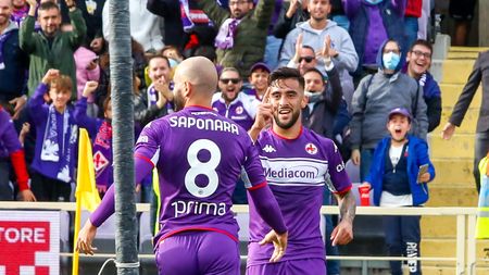 GERMOGLI PH: 24 OTTOBRE 2021 FIRENZE STADIO ARTEMIO FRANCHI SERIE A FIORENTINA VS CAGLIARI NELLA FOTO GONZALEZ E SAPONARA