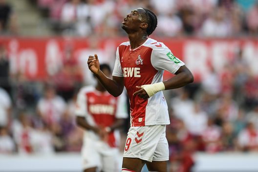 COLOGNE, GERMANY - JULY 16: Kingsley Ehizibue of FC Koeln during the FC Koeln v AC Milan game at RheinEnergieStadion on July 16, 2022 in Cologne, Germany. (Photo by Frederic Scheidemann/Getty Images) Ehizibue