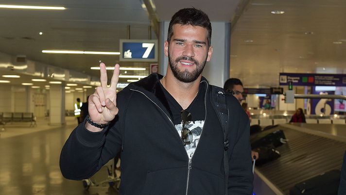 New As Roma signing Alisson Becker is seen at Fiumicino Airport on May 17, 2016 in Rome, Italy. 