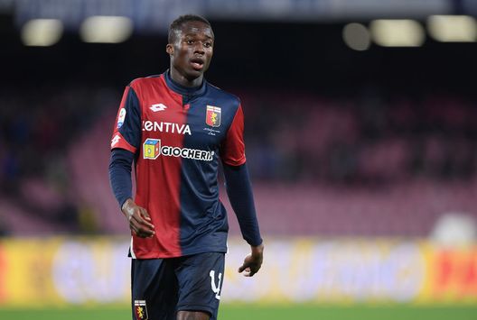 NAPLES, ITALY - APRIL 07:  Christian Kouamè of Genoa CFC in action during the Serie A match between SSC Napoli and Genoa CFC at Stadio San Paolo on April 7, 2019 in Naples, Italy.  (Photo by Francesco Pecoraro/Getty Images) 